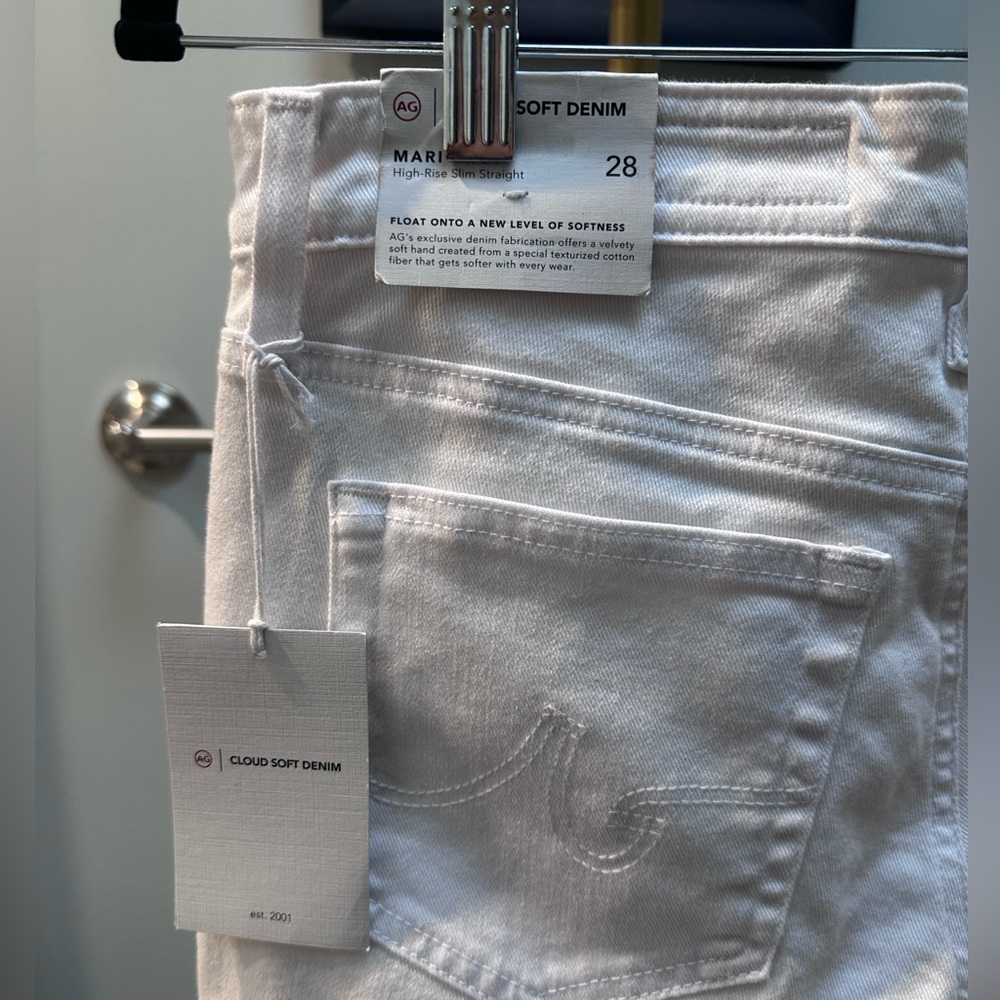 NWT Anthro AG Adriano Goldschmied Mari Crop High-Rise Straight-Leg Jeans 28 - Picture 7 of 8